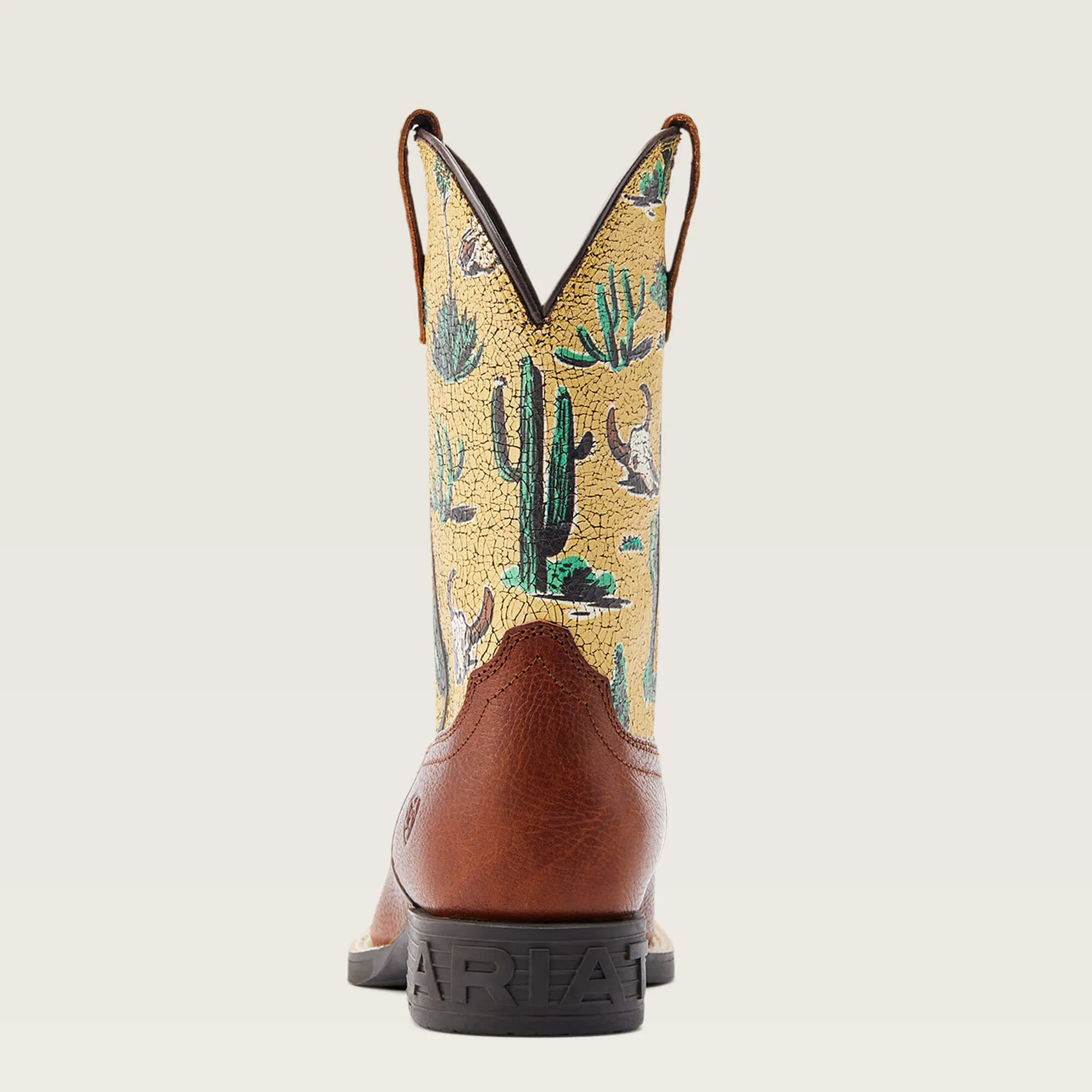 Ariat Kid's Round Up Wide Square Toe Boot - Spiced Cider/Desert Scene