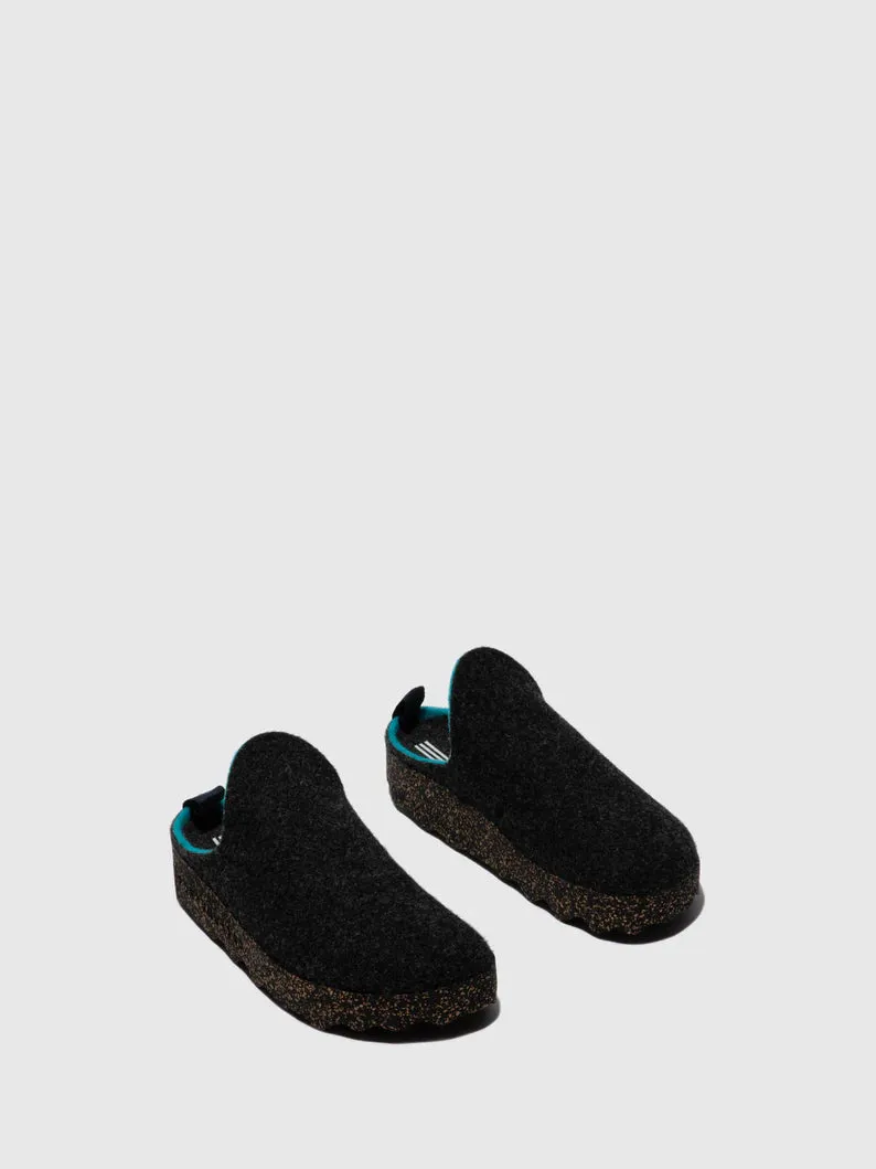 AsPortuguesas Women's Come L Slip-On Casual Mules Anthracite Grey