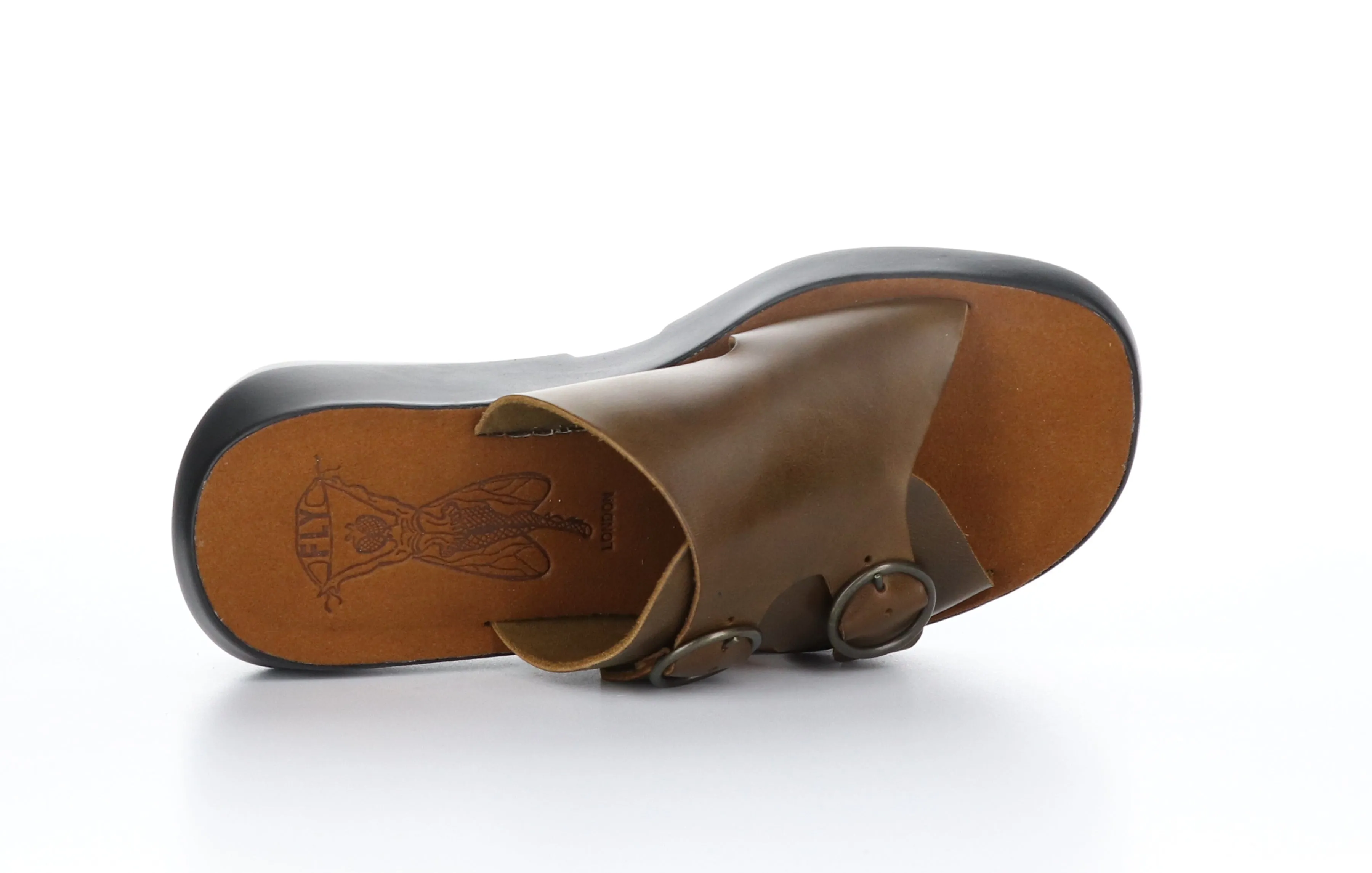 BAIT742FLY Bridle Camel Open Toe Mules