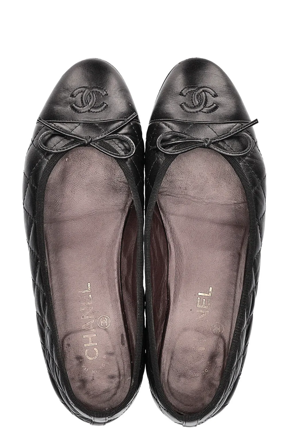 CHANEL Classic Ballet Flats Black