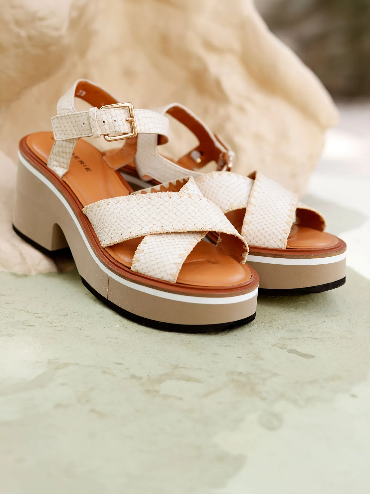 CHARLINE, white python effect || OUTLET