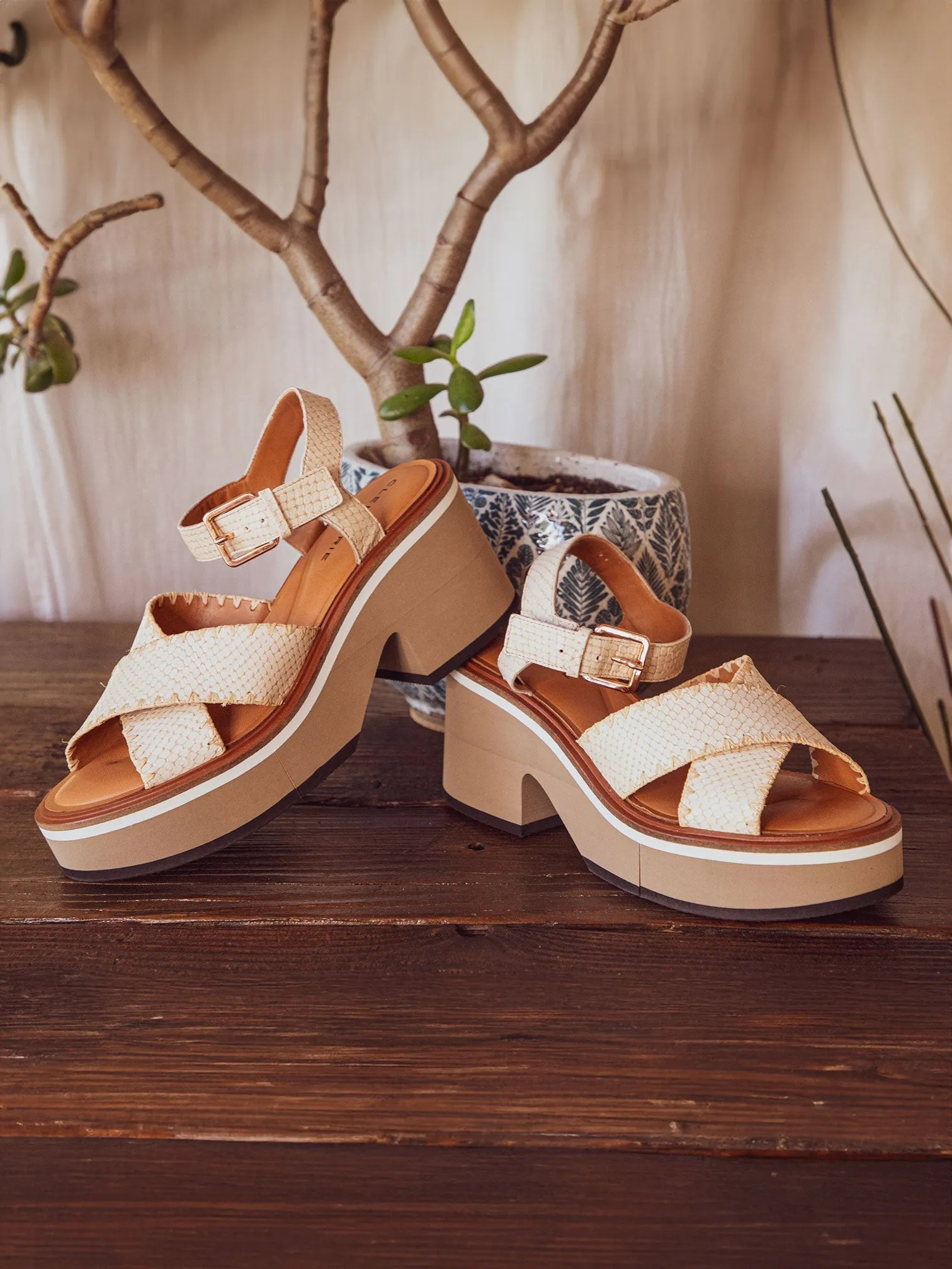 CHARLINE, white python effect || OUTLET