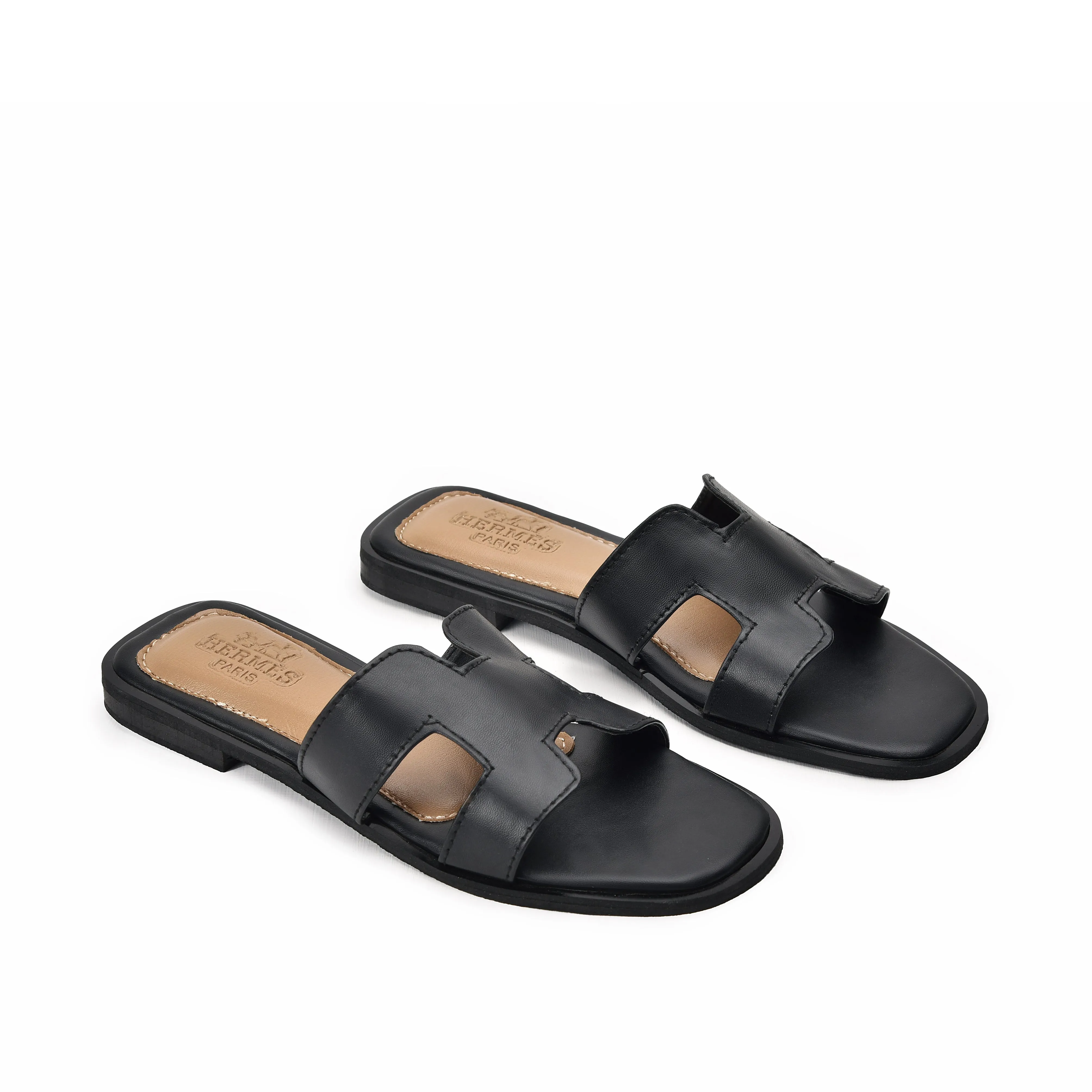 Classic Black Slide Flats | 538J-C