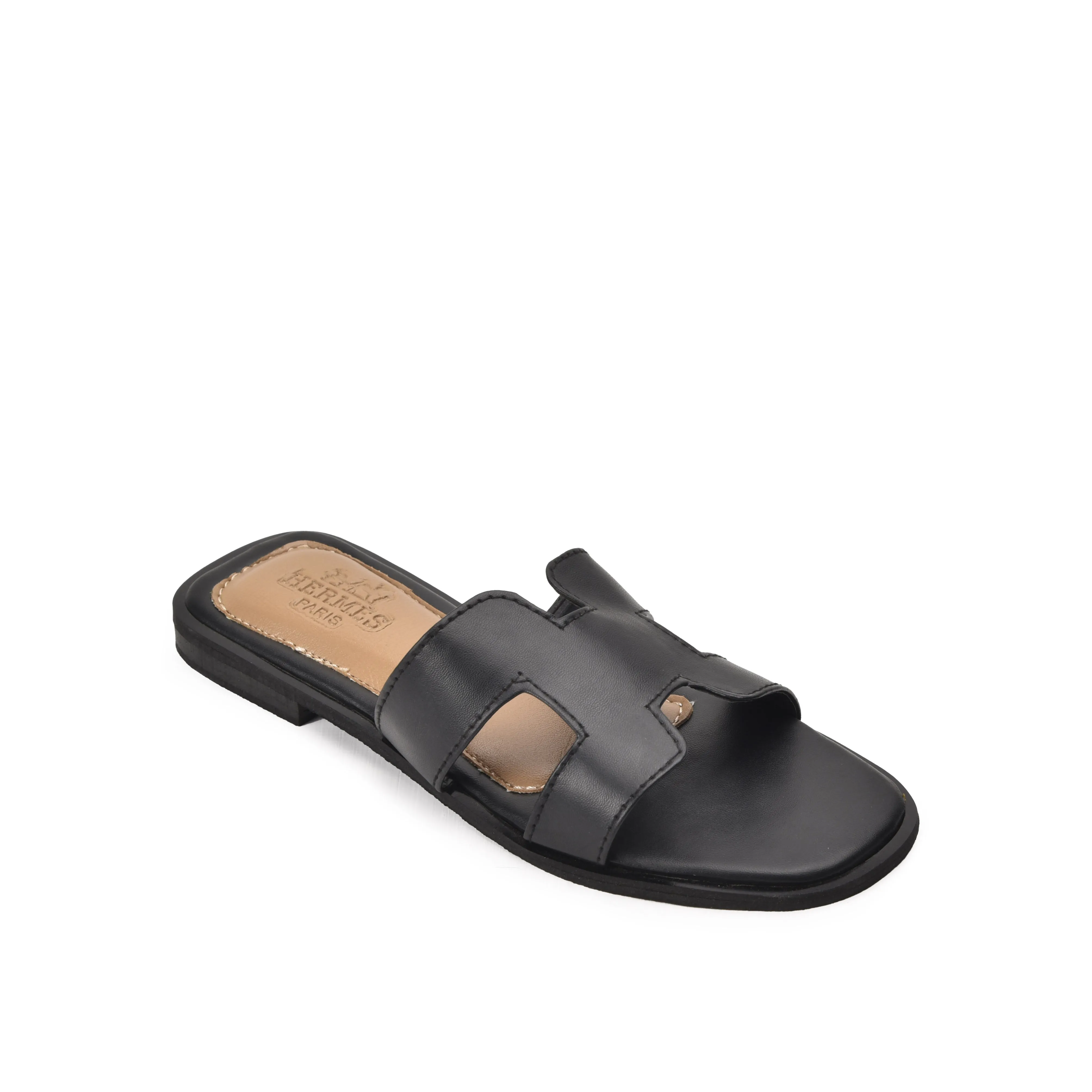 Classic Black Slide Flats | 538J-C