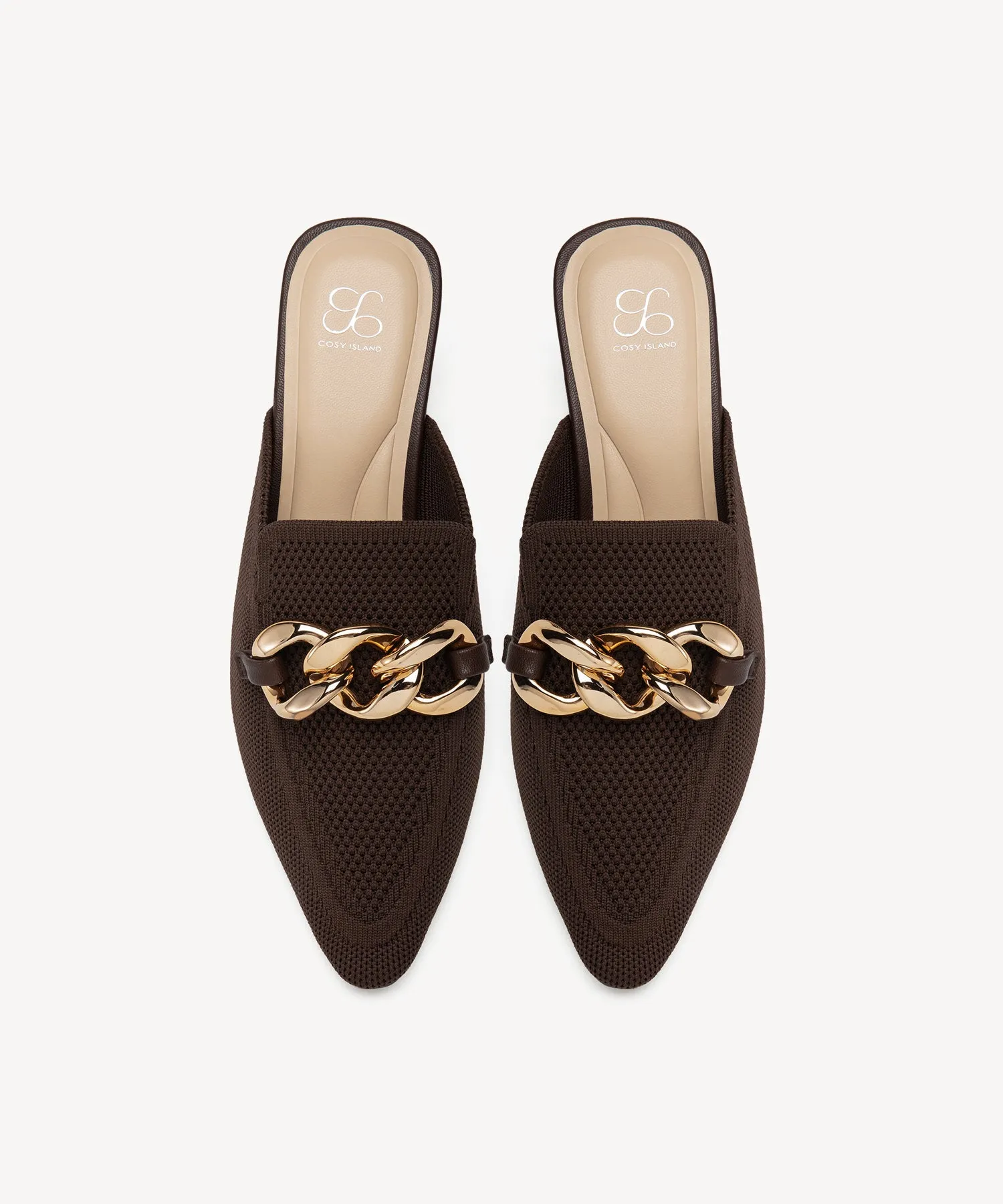 CosyCove Pointed Toe Heeled Mules