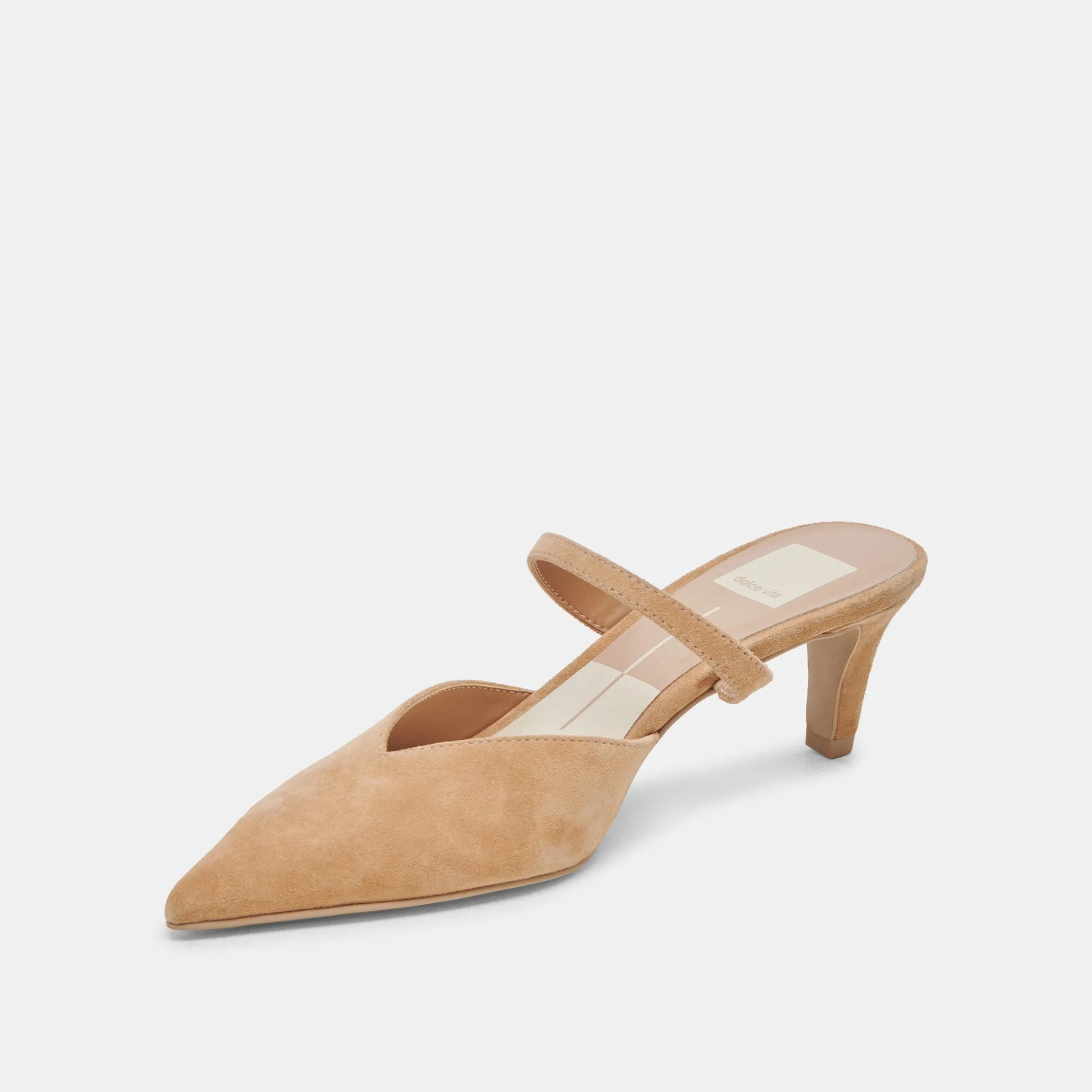 Dolce Vita Kanika Mid Heels in Tan Suede