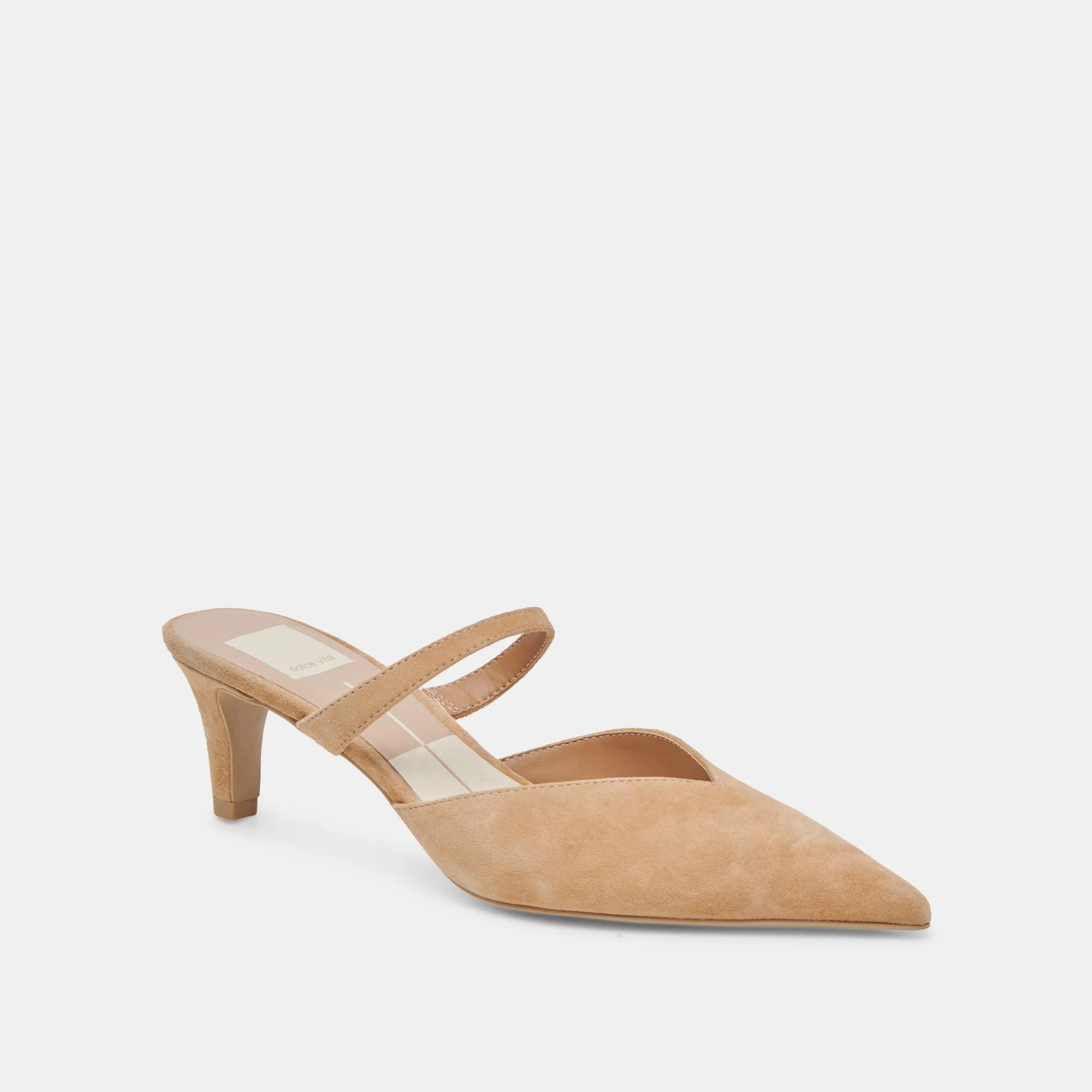 Dolce Vita Kanika Mid Heels in Tan Suede