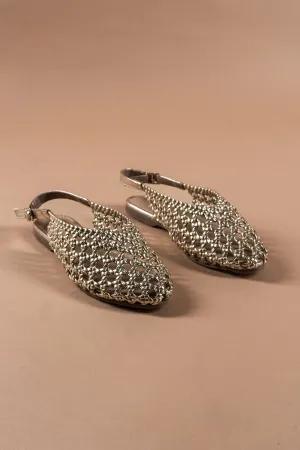 Gold Woven Sandals