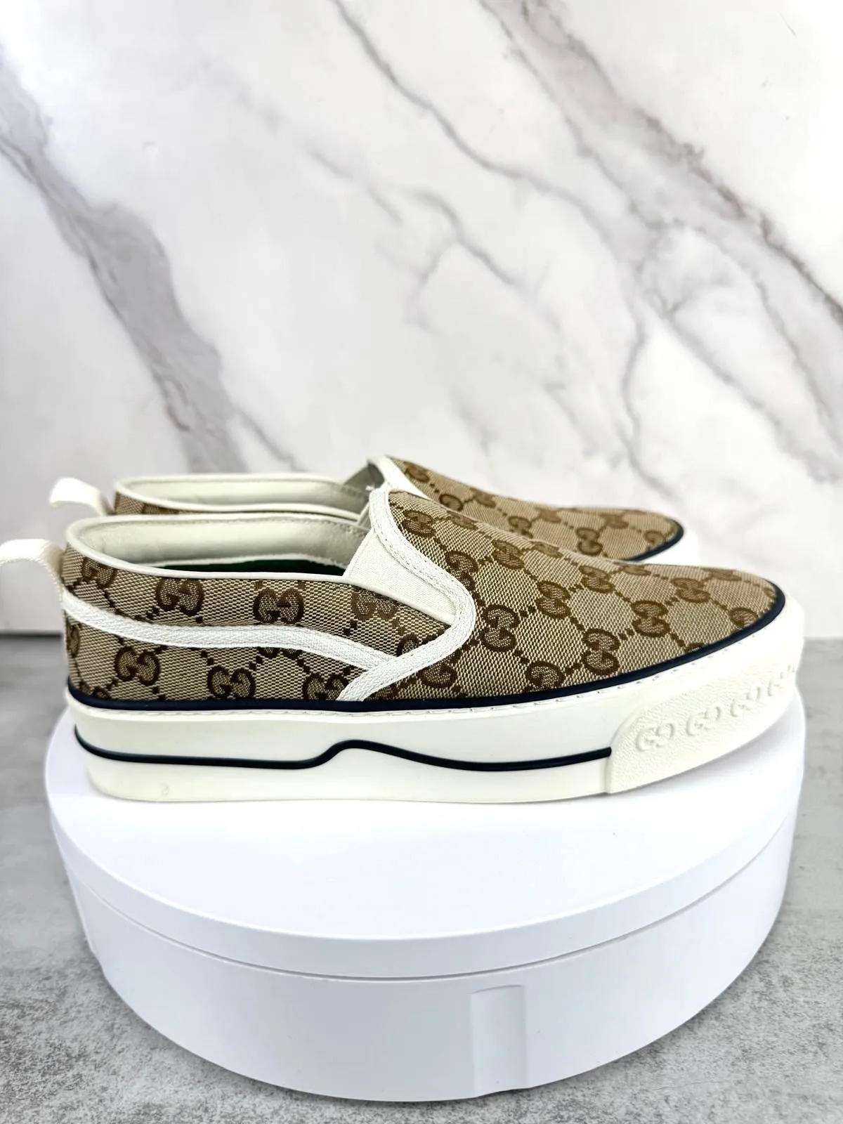 GUCCI GG MONOGRAM TENNIS 1977 SLIP-ON SNEAKERS