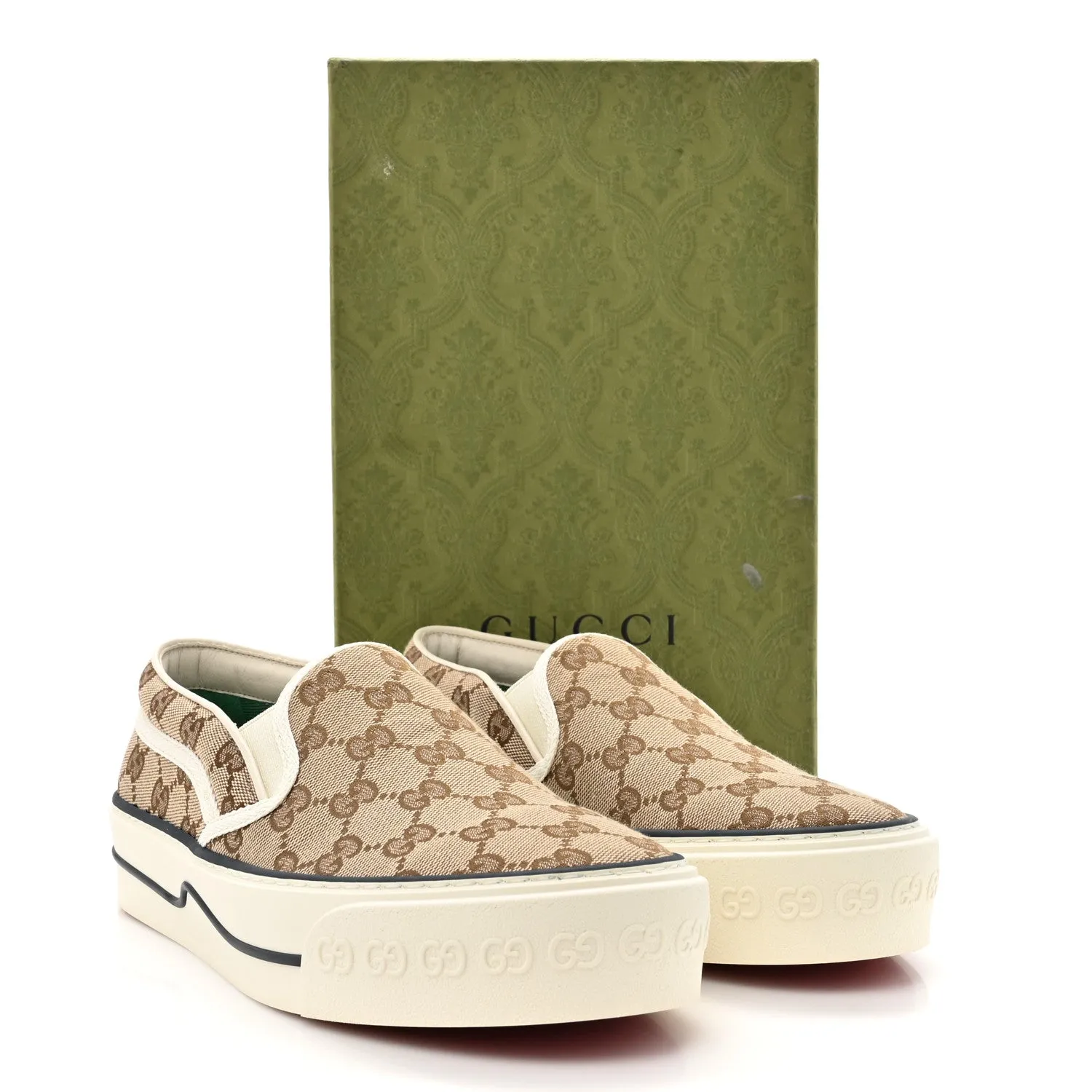 GUCCI GG MONOGRAM TENNIS 1977 SLIP-ON SNEAKERS
