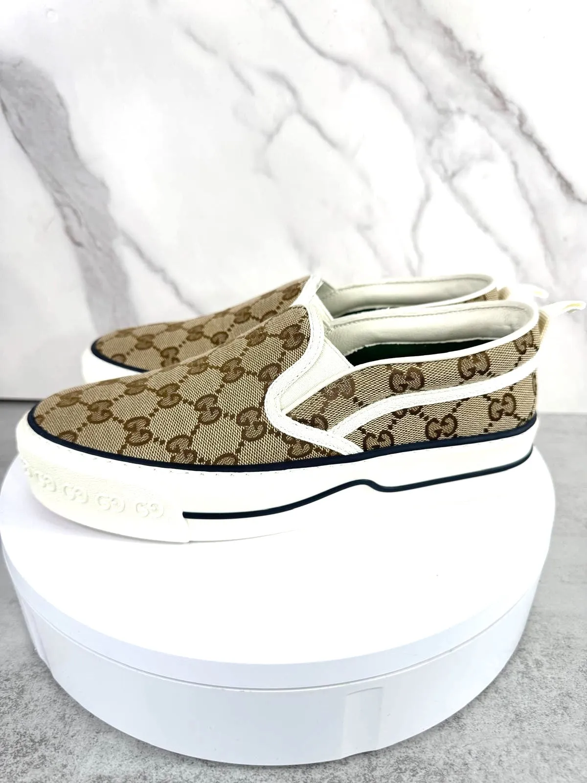 GUCCI GG MONOGRAM TENNIS 1977 SLIP-ON SNEAKERS