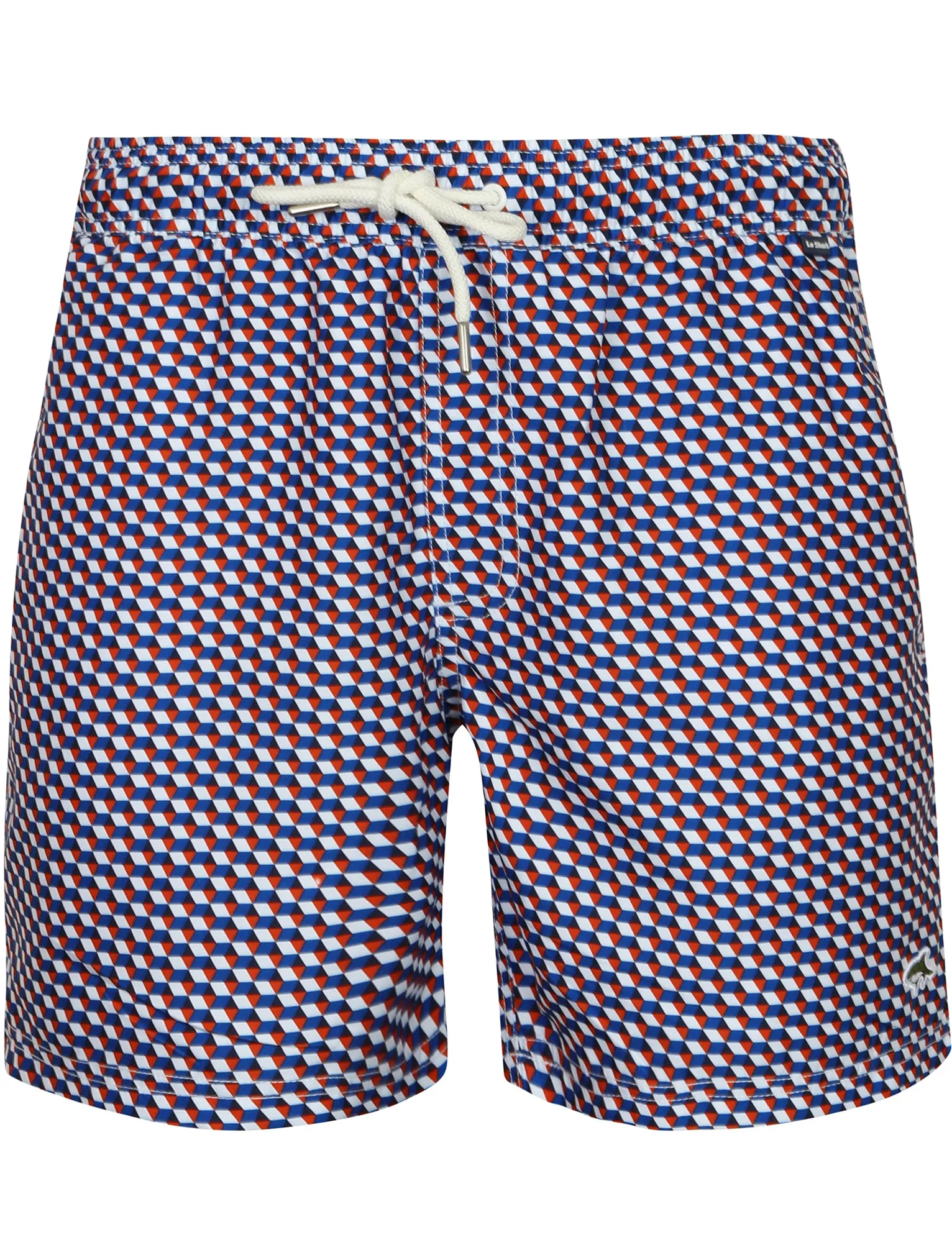 Gwendoline Geo Print Swim Shorts in Paprika - Le Shark