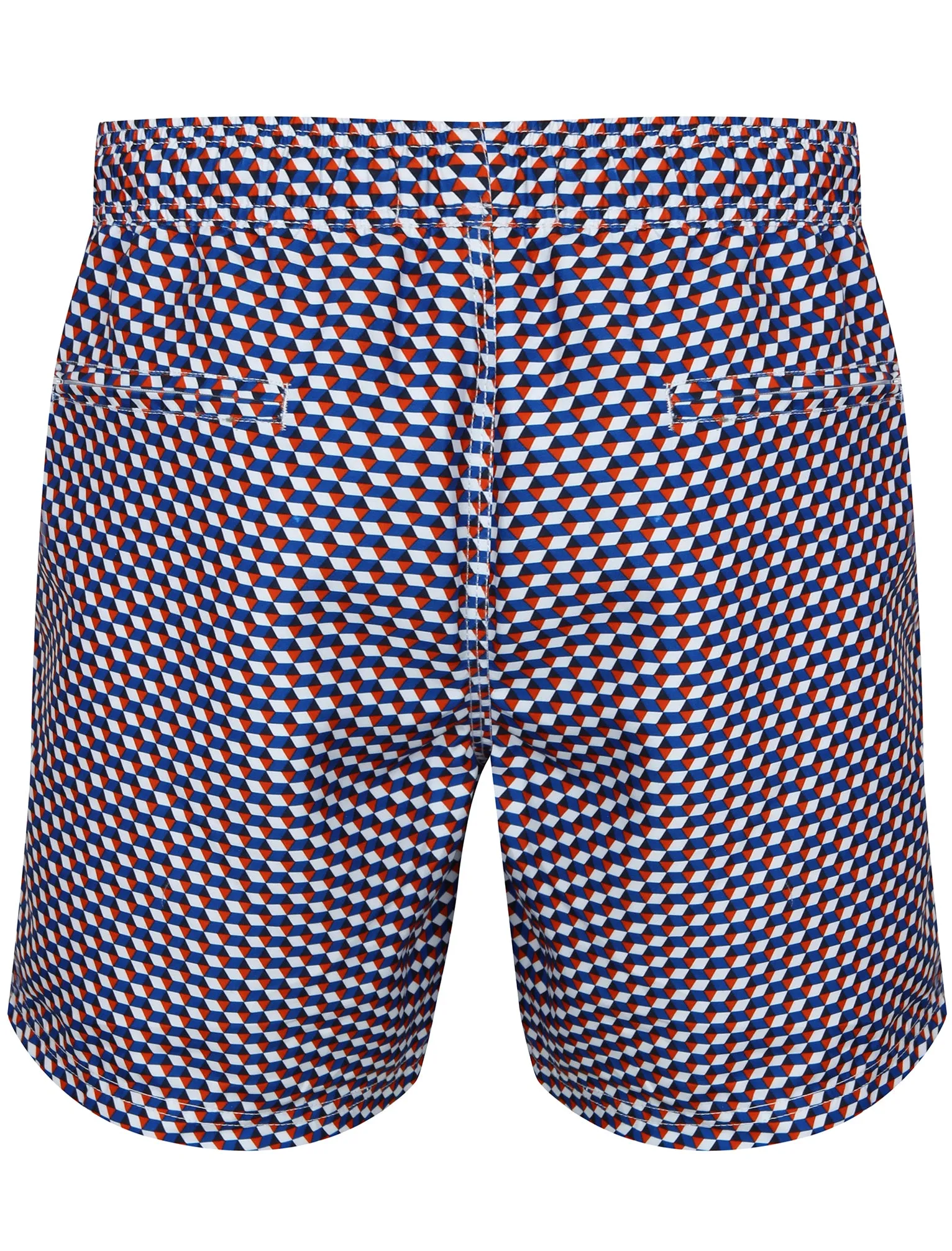 Gwendoline Geo Print Swim Shorts in Paprika - Le Shark