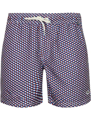 Gwendoline Geo Print Swim Shorts in Paprika - Le Shark
