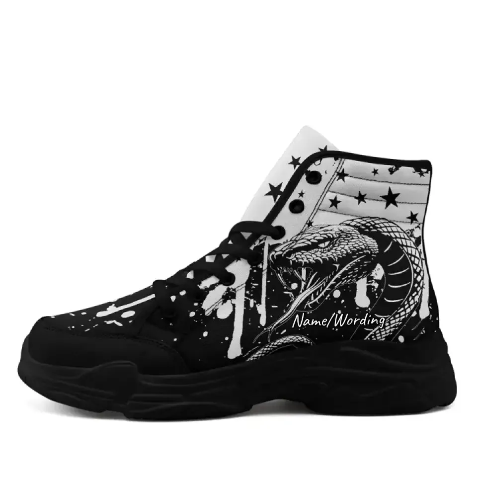 Holiday Gifts,Personalized High-Top Sneakers, Custom Skull, Spider Design Shoes, Glow at Night Shoes