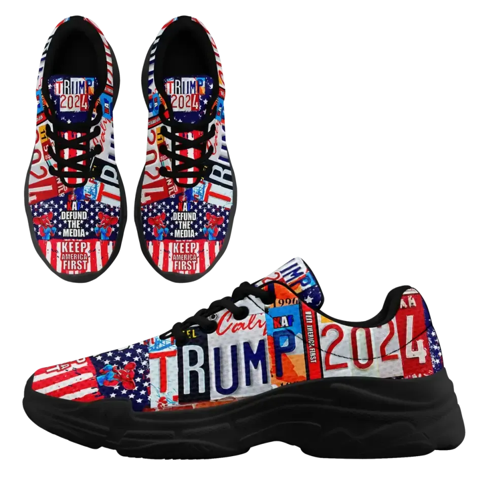 Luxury Gifts,Personalized Trump Design Sneakers, Custom Keep American First Shoes,FN020-24020041