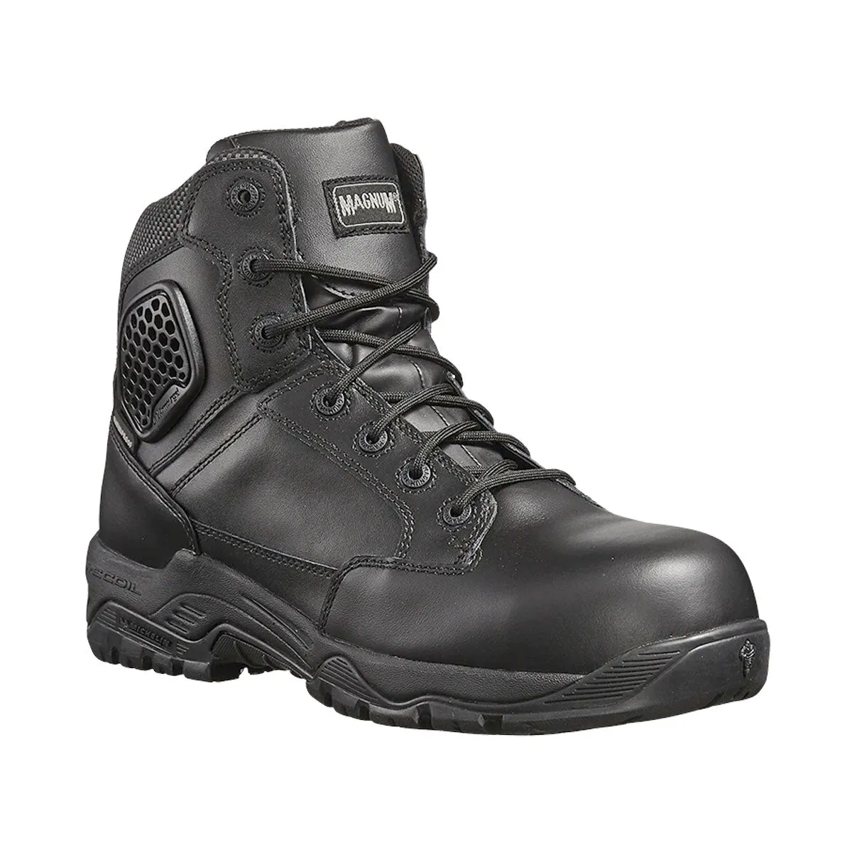 Magnum Strike Force 6.0 Leather Side-Zip Composite Toe Waterproof Women's Boot Black MSF655