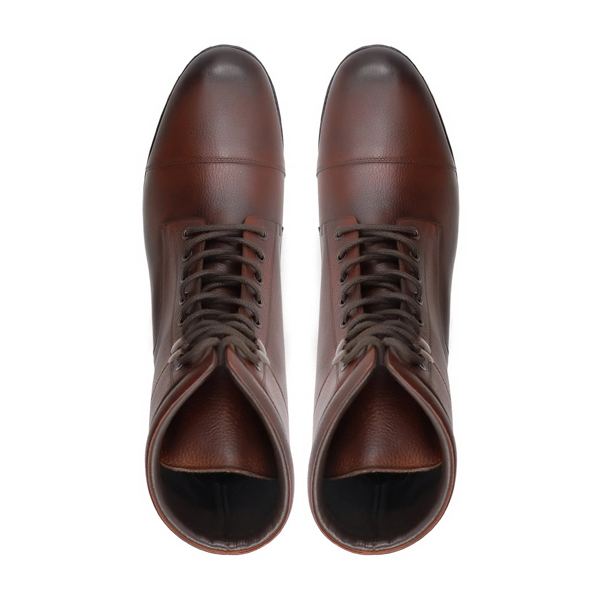 Majuro - Men's Burnish Oxblood Pebble Grain Leather Boot