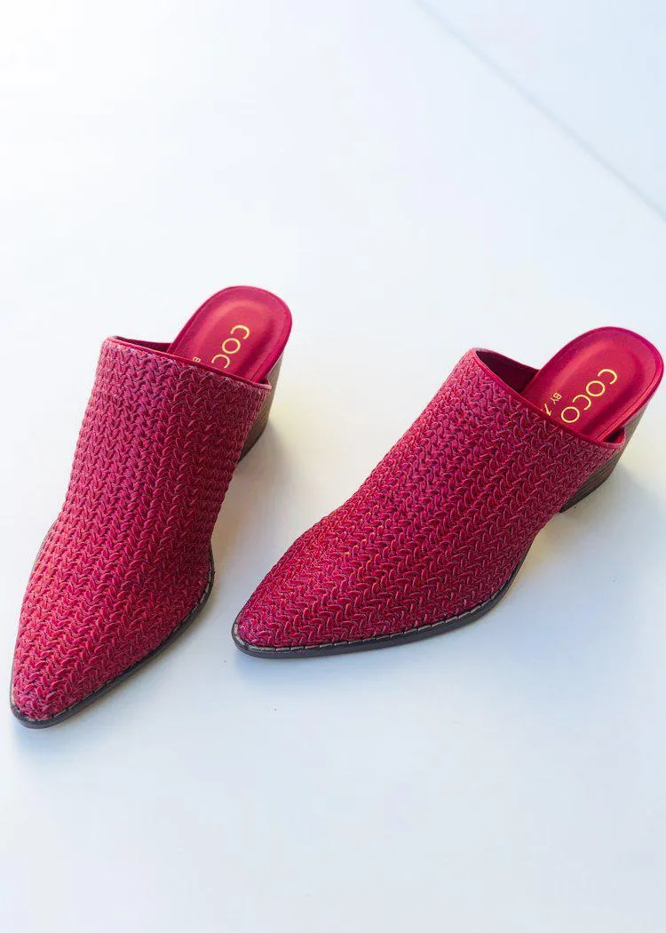 Matisse Jaxon Red Woven Heel Mules-***FINAL SALE***