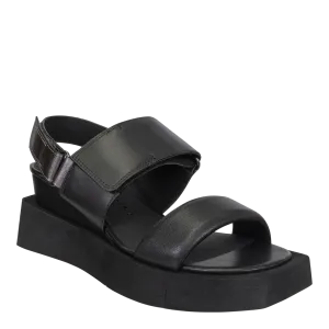 NAKED FEET - PARADOX in BLACK Wedge Sandals