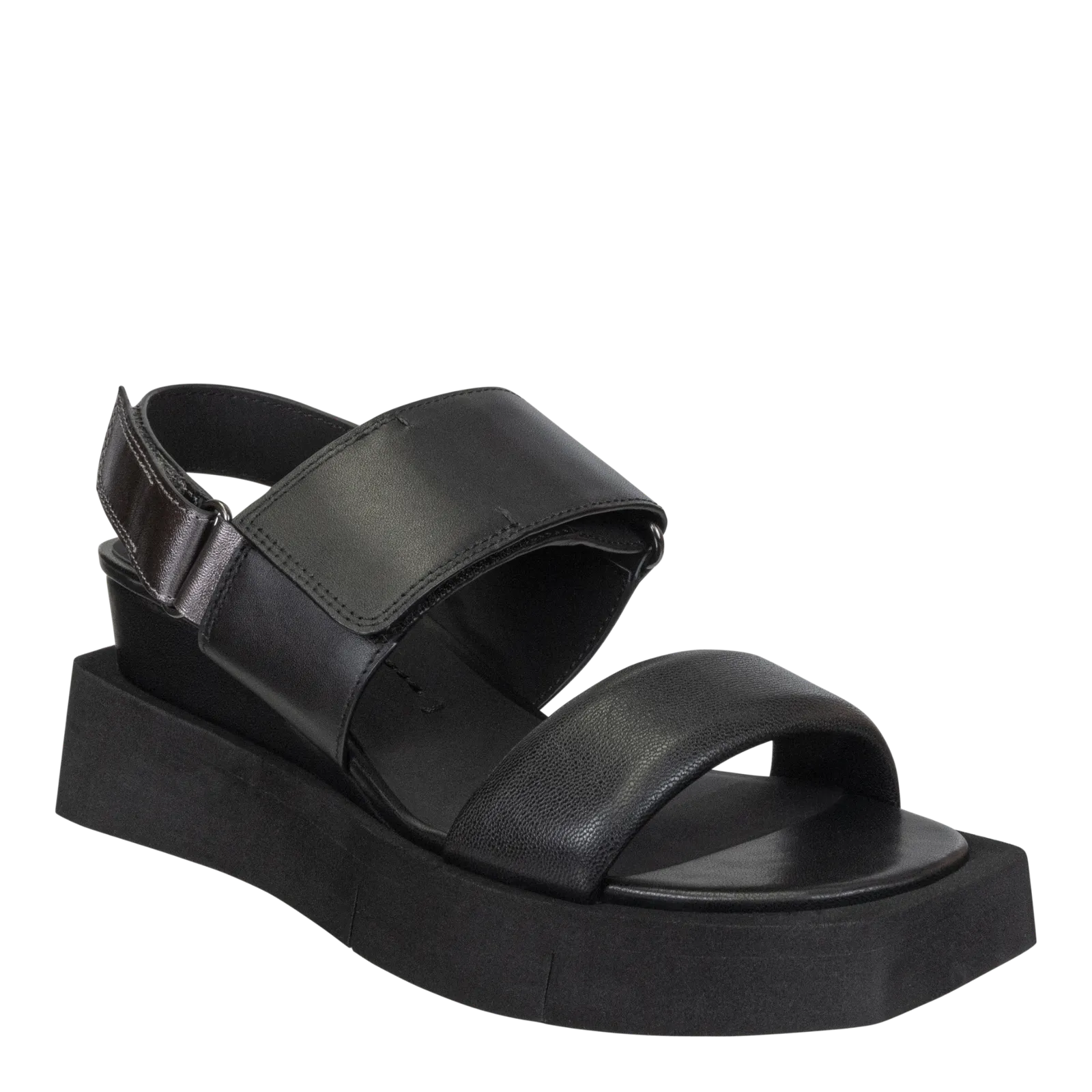 NAKED FEET - PARADOX in BLACK Wedge Sandals