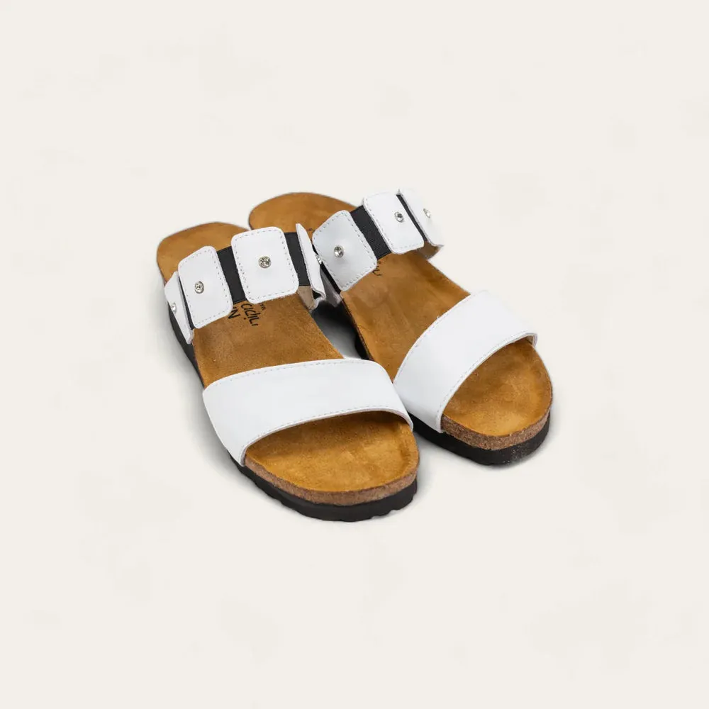 Naot Women's Ashley Slide Sandals White Leather