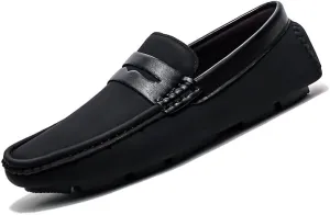 New Men's Loafers Penny Loafers Vegan Leather Driving Loafers Flexible Flat Heel Anti-Slip Walking Slip-on