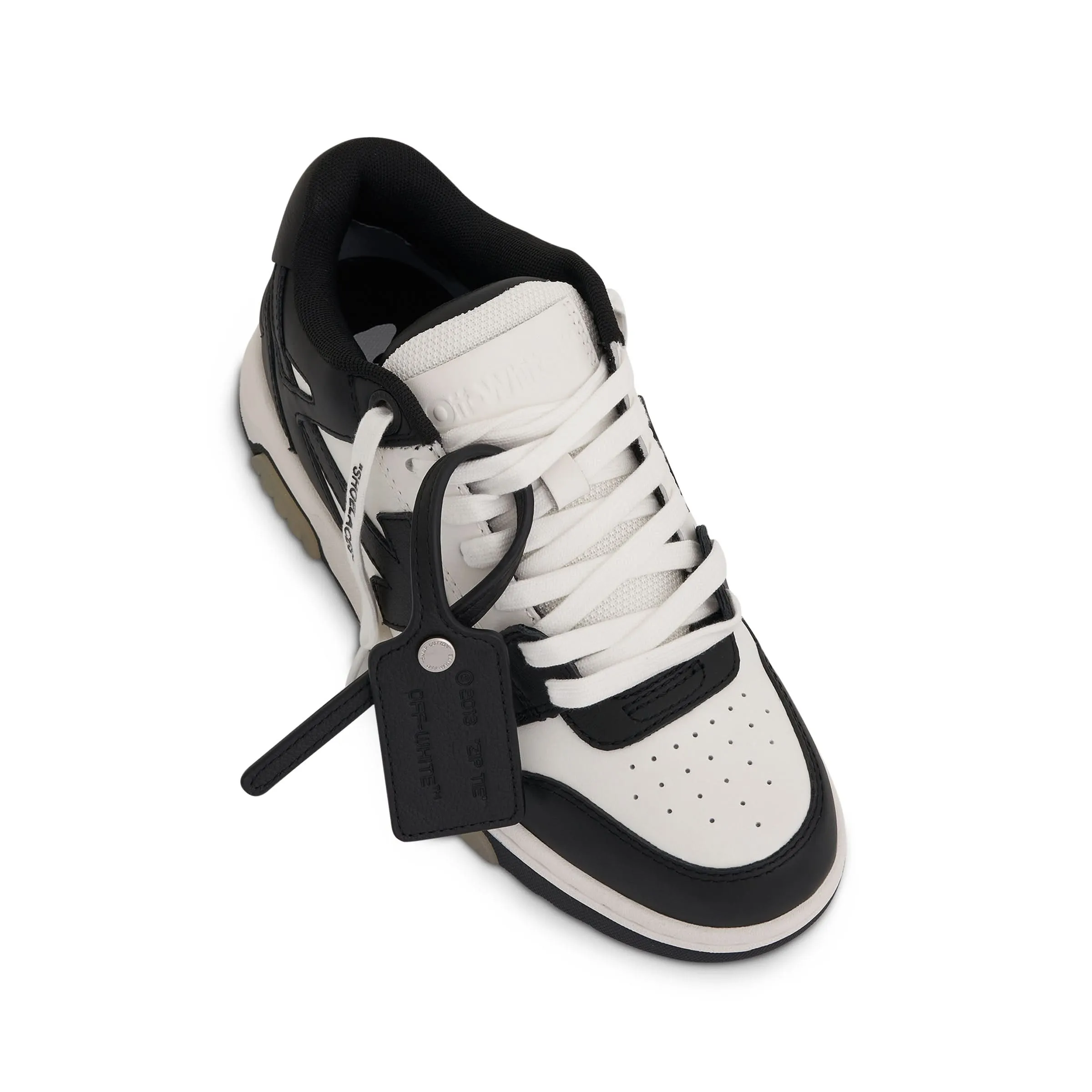 Out Of Office Leather Sneaker in Black/White