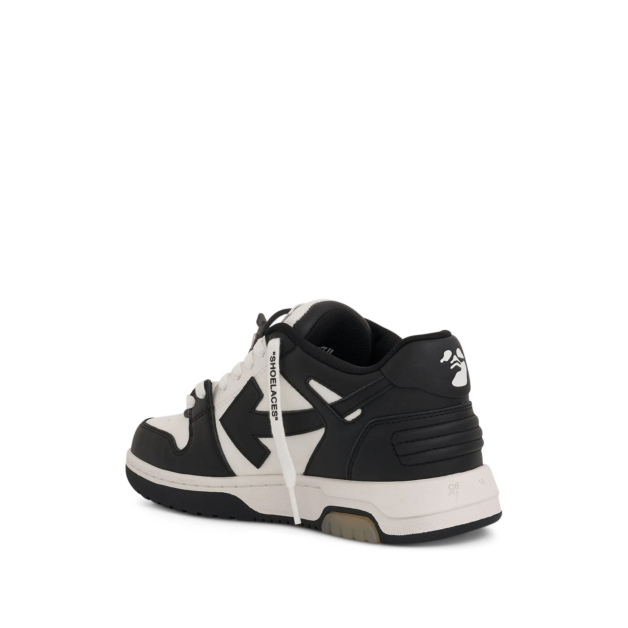 Out Of Office Leather Sneaker in Black/White