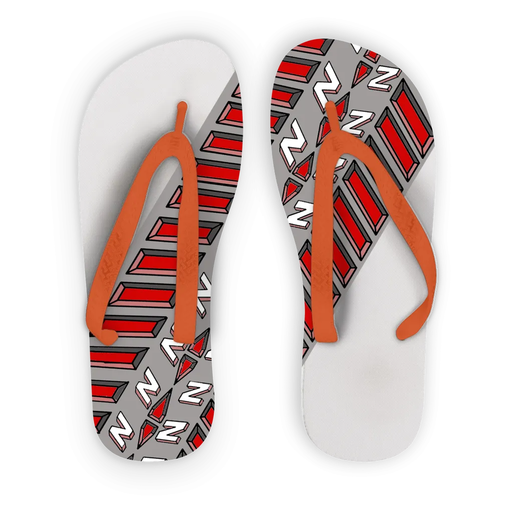 Red Tread Collection Kids Flip Flops