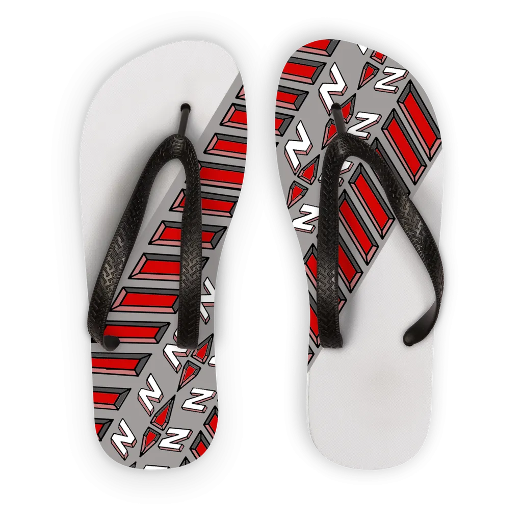 Red Tread Collection Kids Flip Flops
