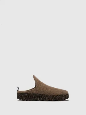 Round Toe Mules COME Taupe