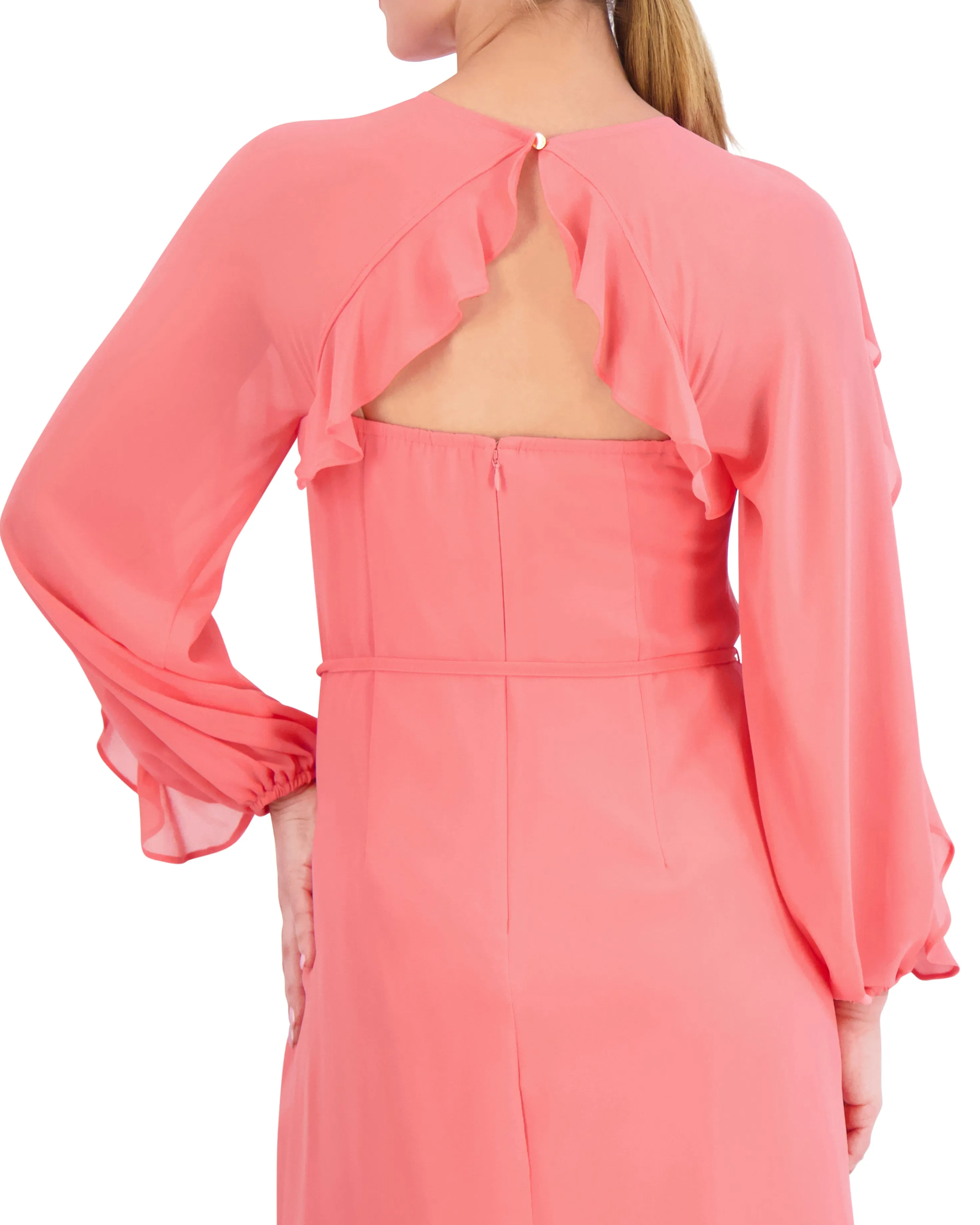 Ruffled Open-Back Dress