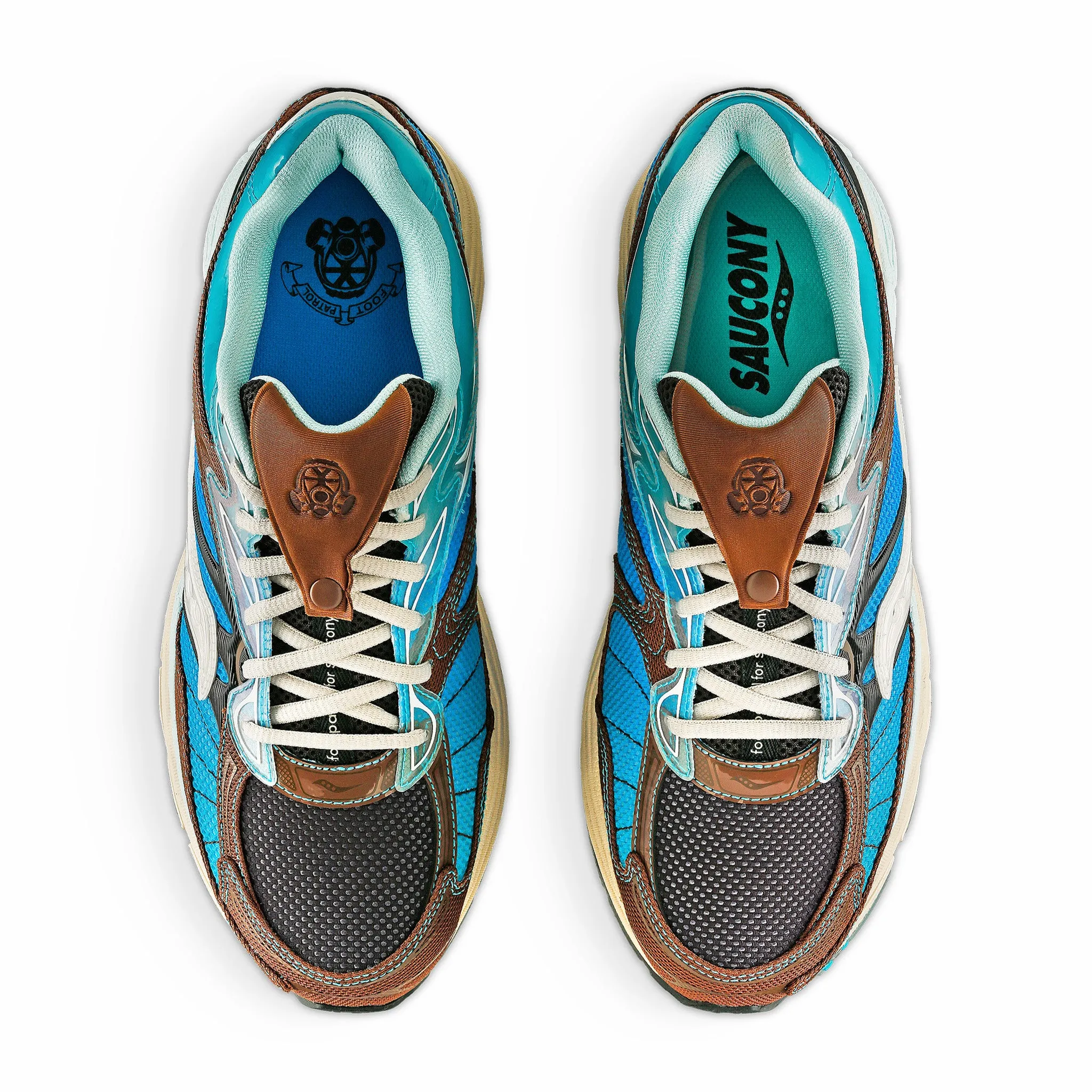 Saucony x Footpatrol ProGrid Omni 9 (Blue/Brown)