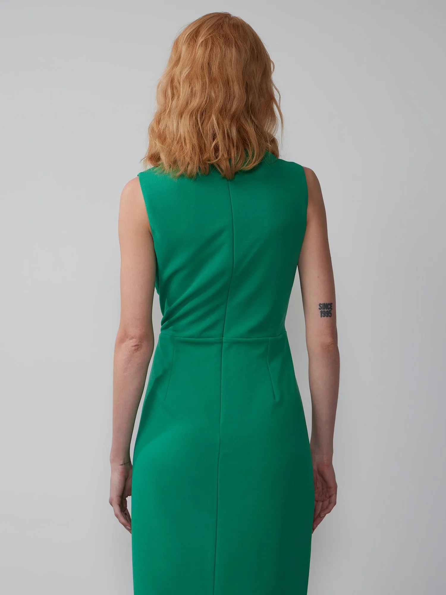 Sleeveless Shoulder Cut Out Sheath Dress