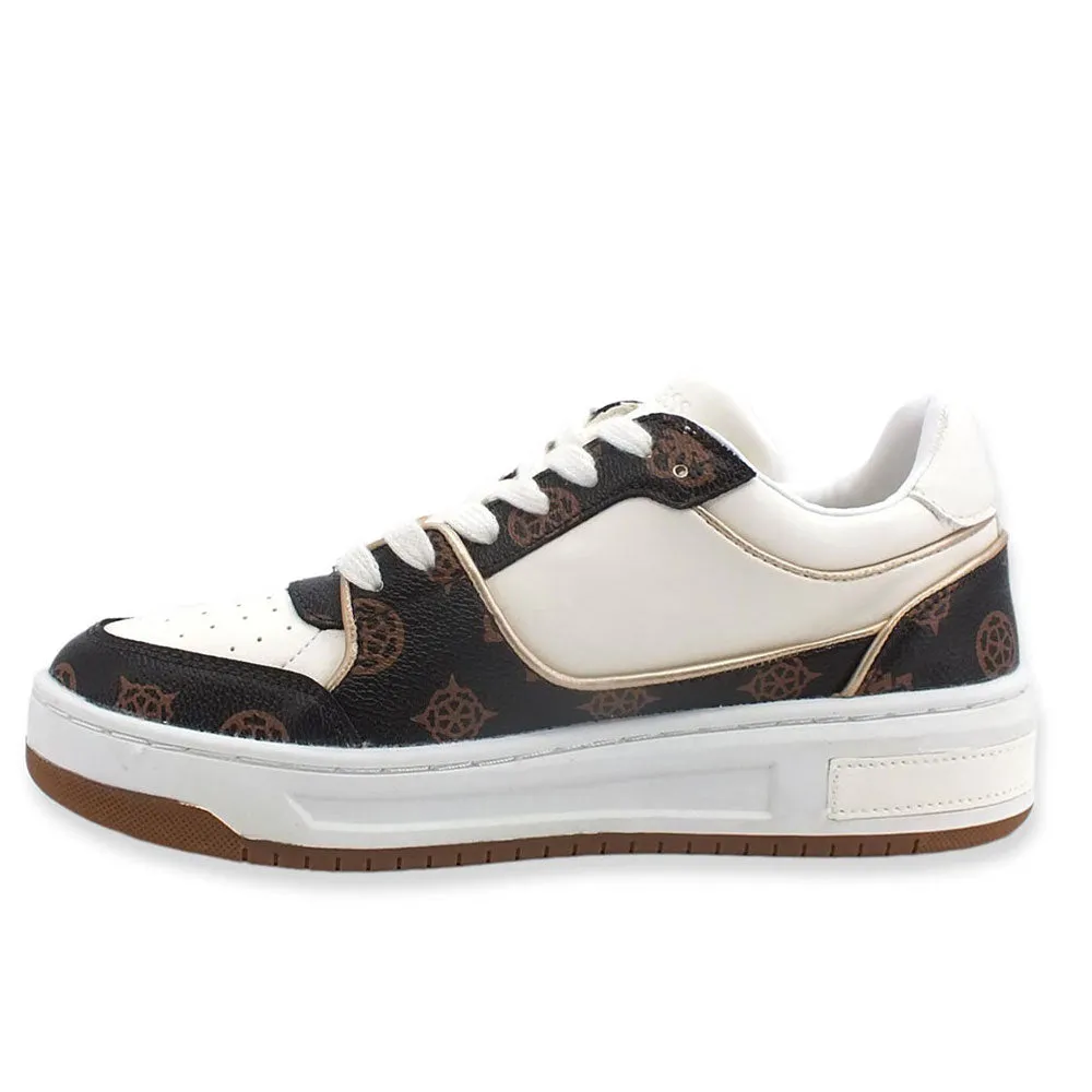 Sneakers Donna GUESS Colore White - Brown Linea Tokyo