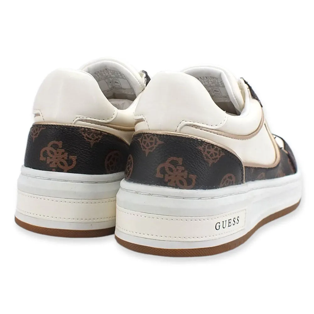 Sneakers Donna GUESS Colore White - Brown Linea Tokyo