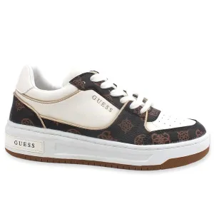 Sneakers Donna GUESS Colore White - Brown Linea Tokyo