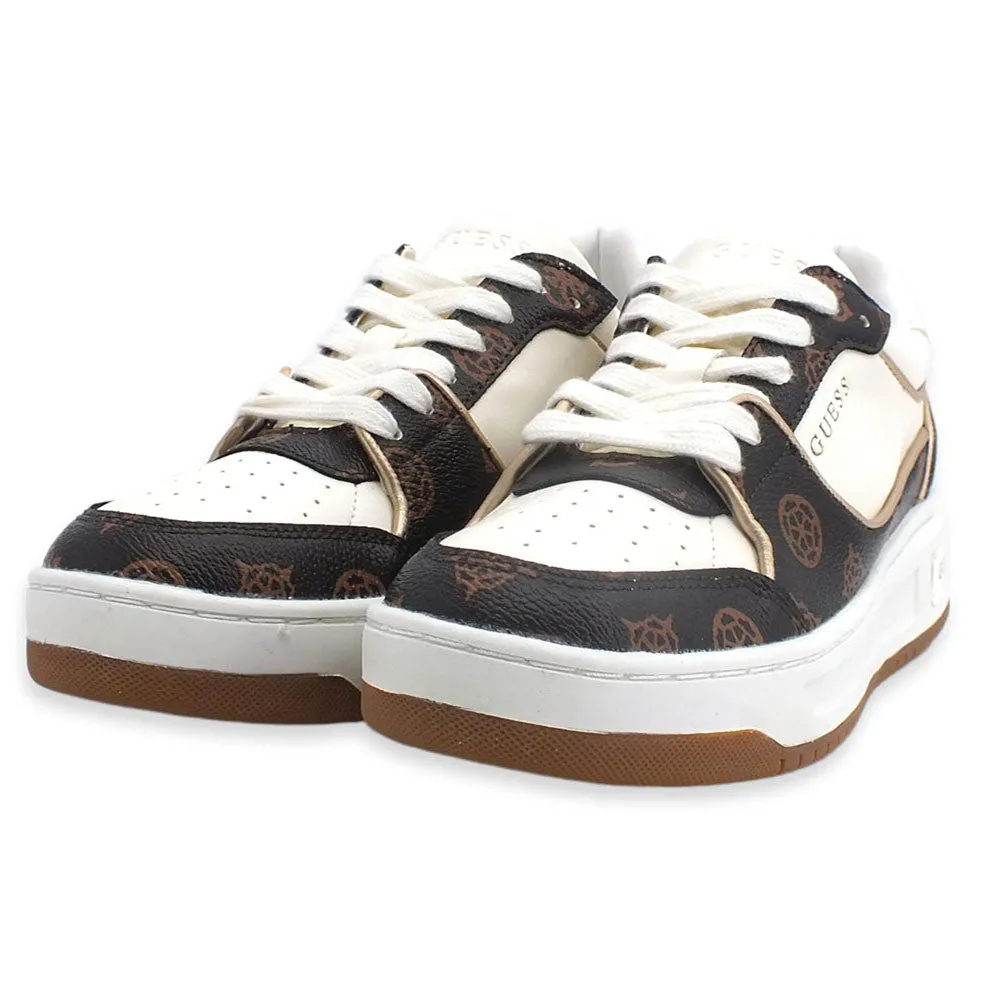 Sneakers Donna GUESS Colore White - Brown Linea Tokyo