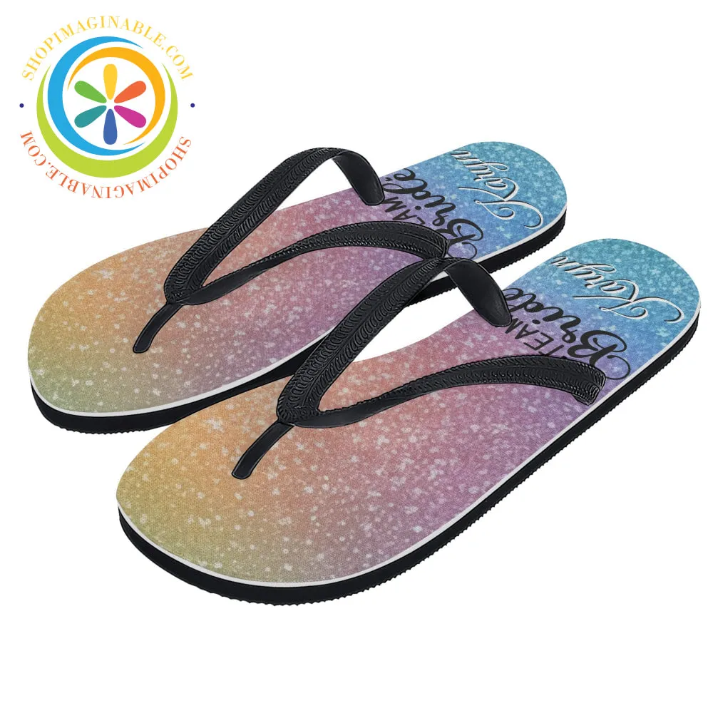 Team Bride Personalized Women's Flip Flops