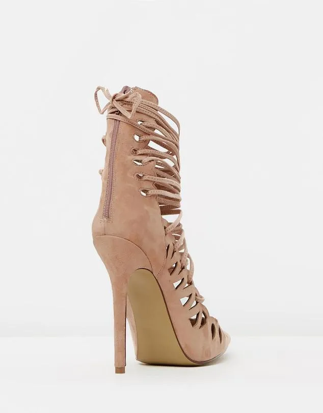 The Breanna Blush Suede Heel