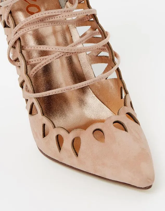 The Breanna Blush Suede Heel
