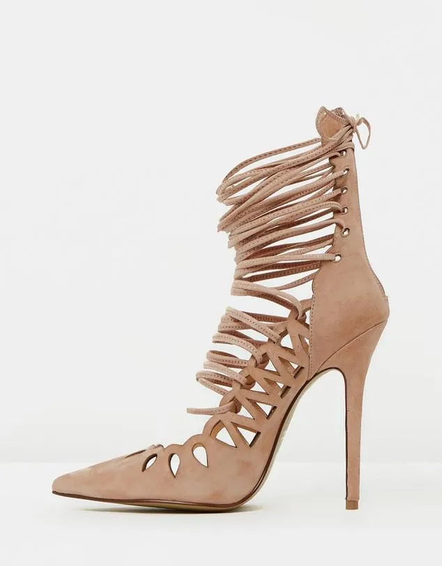 The Breanna Blush Suede Heel