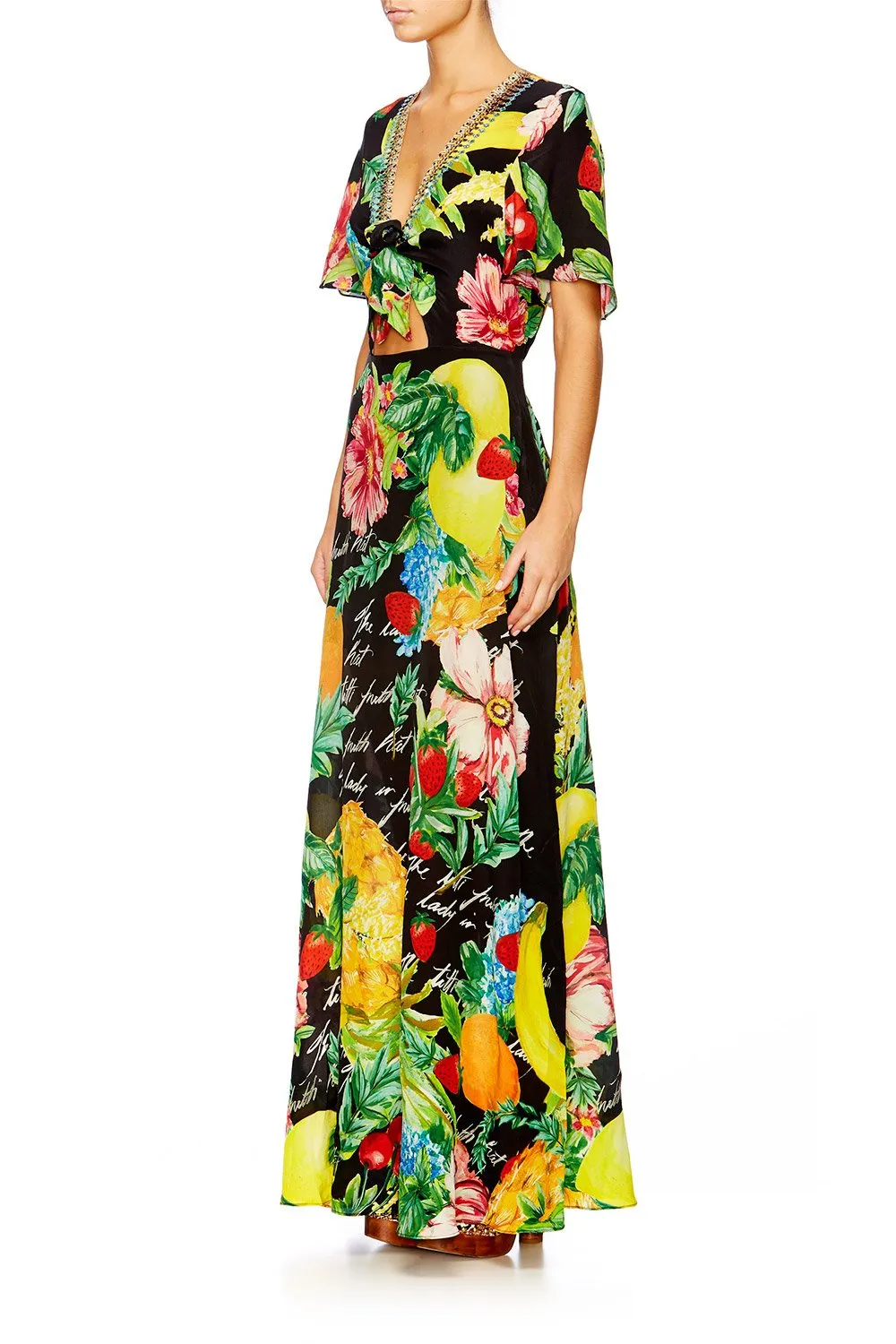 TIE FRONT MAXI DRESS CALL ME CARMEN