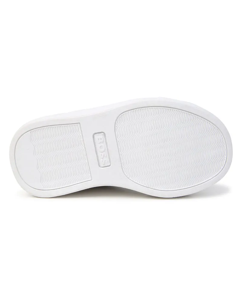 Toddler White Leather Sneakers