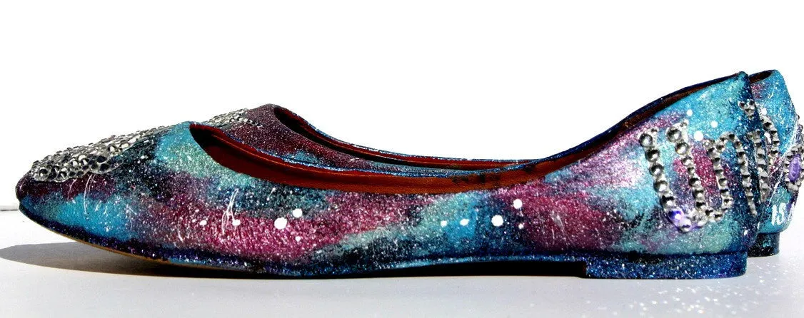 Unicorn Galaxy Swarovski Crystal Flats