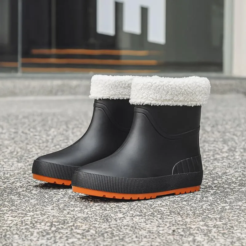 Women's Ankle Rain Boots Waterproof Chelsea Boots, Short Rain Boots for Women and Waterproof Garden Shoes
