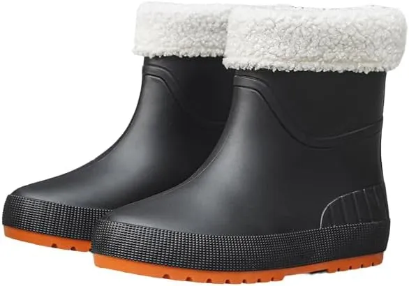 Women's Ankle Rain Boots Waterproof Chelsea Boots, Short Rain Boots for Women and Waterproof Garden Shoes
