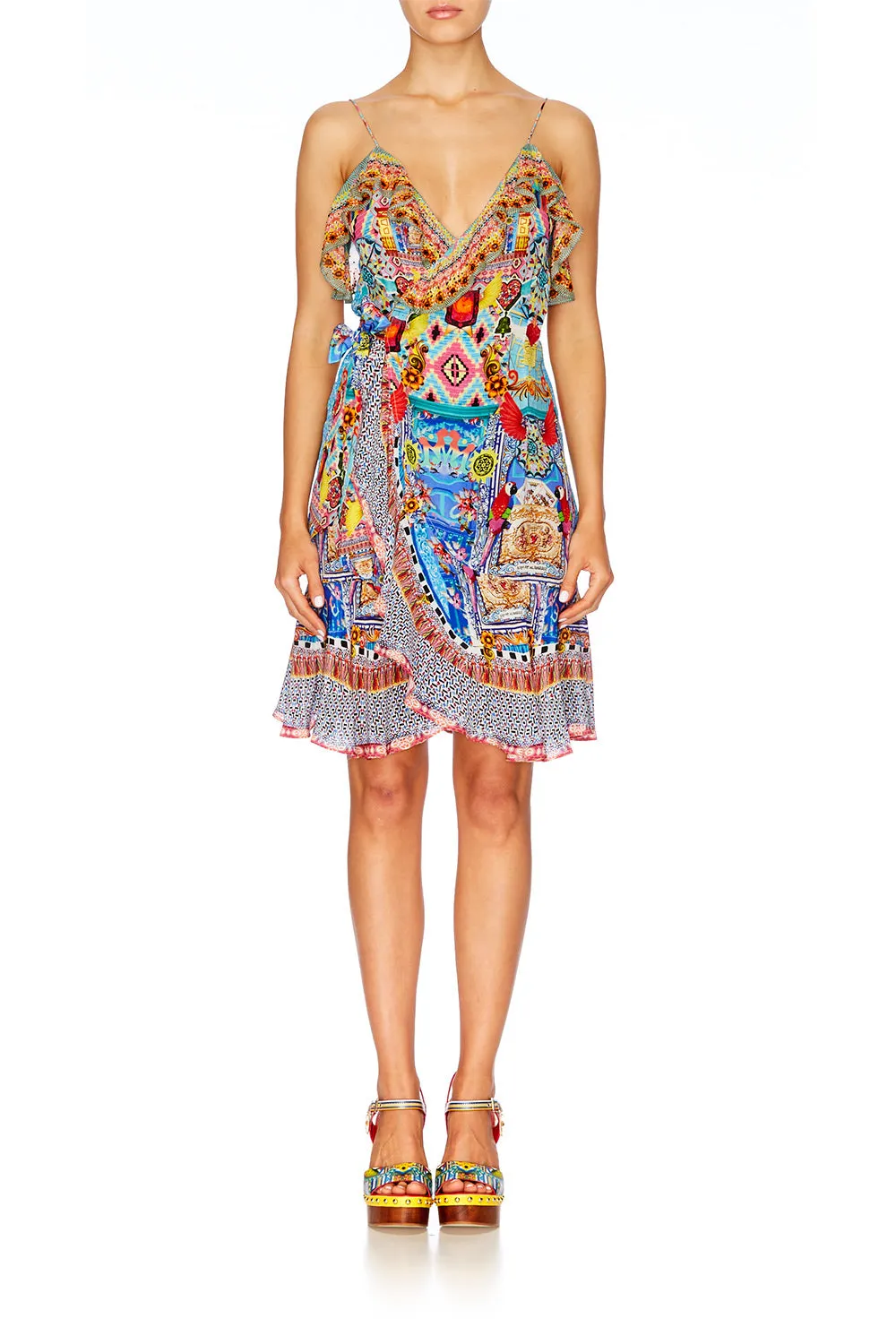 WRAP FRILL DRESS CLOSE TO MY HEART